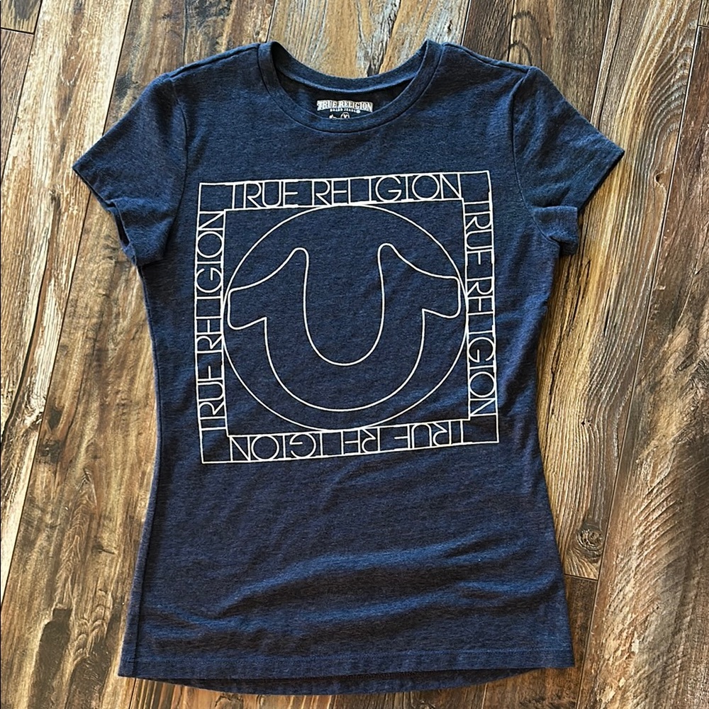True Religion Navy Blue Short Sleeve Tee